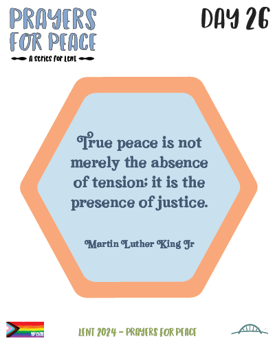 True peace... quote from Martin Luther King Jr