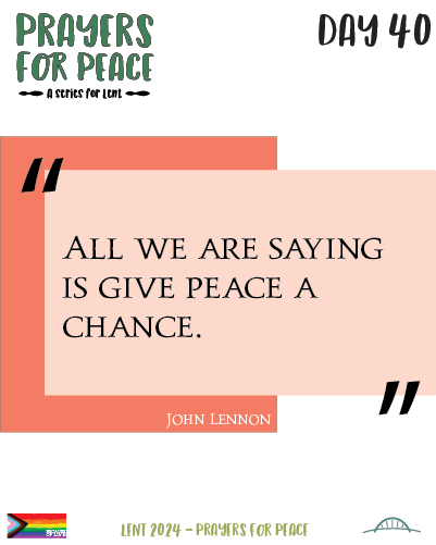 All we are saying is give peace a chance John Lennon - quote