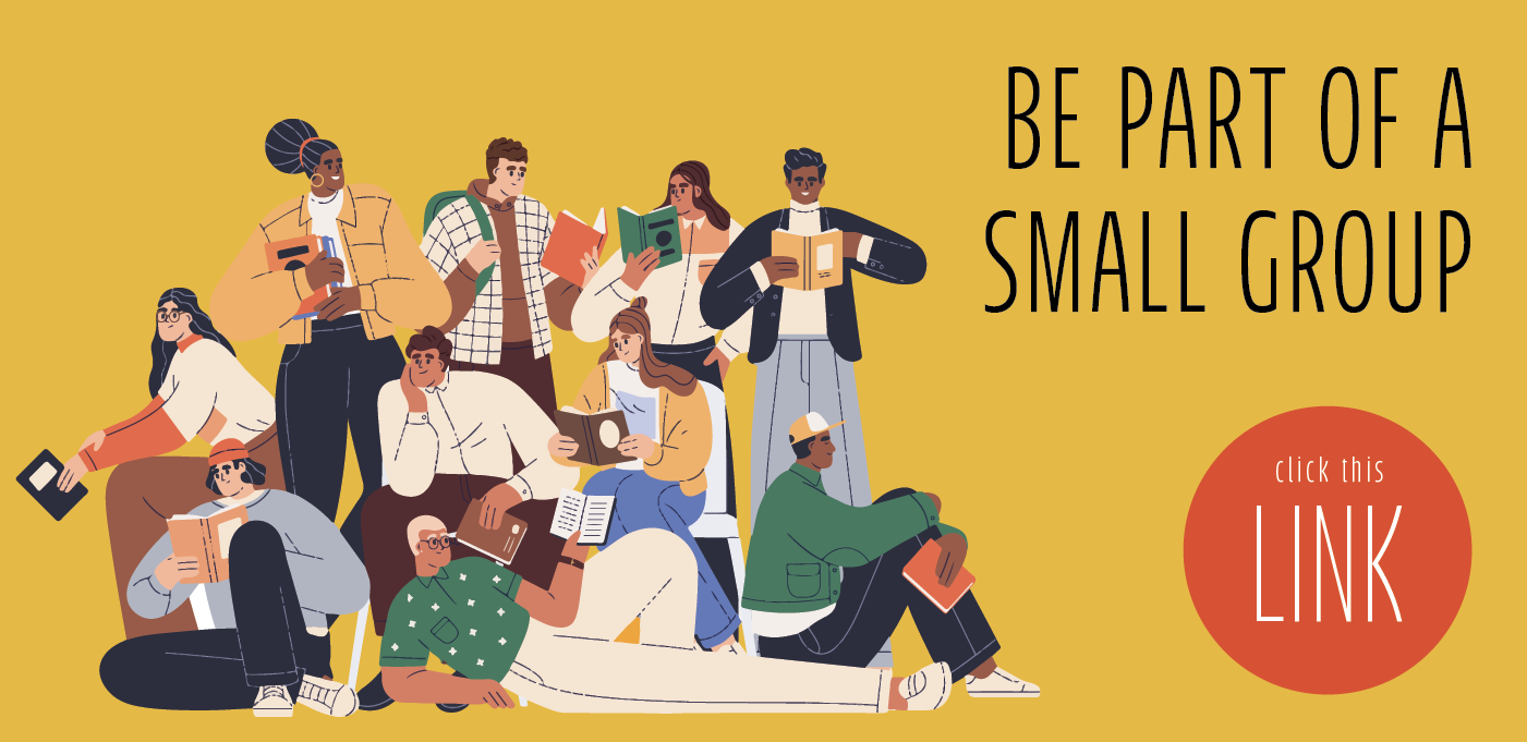 Be part of a small group people holding books link to page