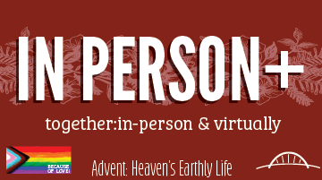 IN PERSON together In-person vitually white words on a red background