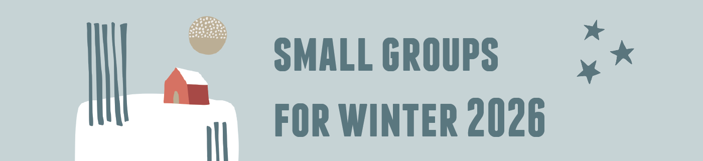 Join a small group with a red house on a winter image